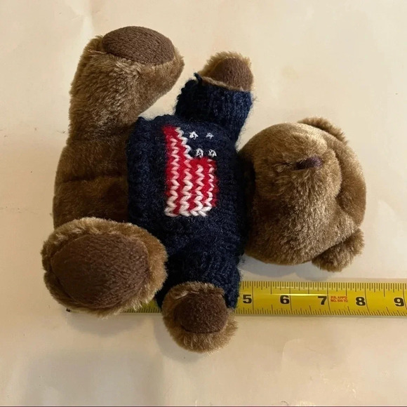 Goffa Teddy Bear Brown American Flag Sweater Plush Stuffed Animal Toy USA - Picture 5 of 7
